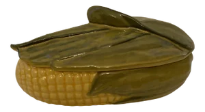 1950s Shawnee Pottery Corn King Covered Casserole