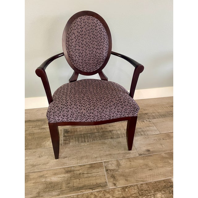 Traditional Rare Set of 4, Authenticated, Barbara Barry for Baker Furniture Oval X-Back Chairs For Sale - Image 3 of 15