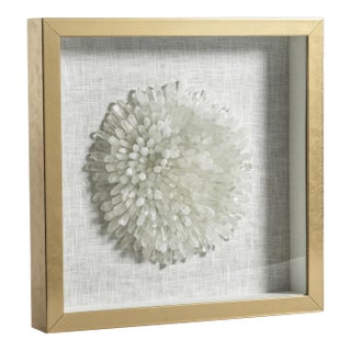Gold Framed Crystal Flower 16" x 16" For Sale