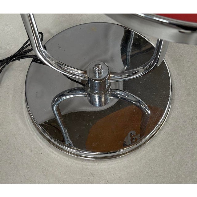 1930s Chrome Floor Lamp with Side Table by Jindřich Halabala for Up Zavody, 1930s For Sale - Image 5 of 8
