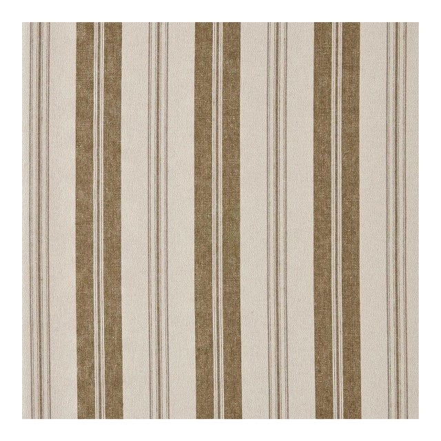Sanderson Highgrove Stripe Fabric in Meadow Moss For Sale