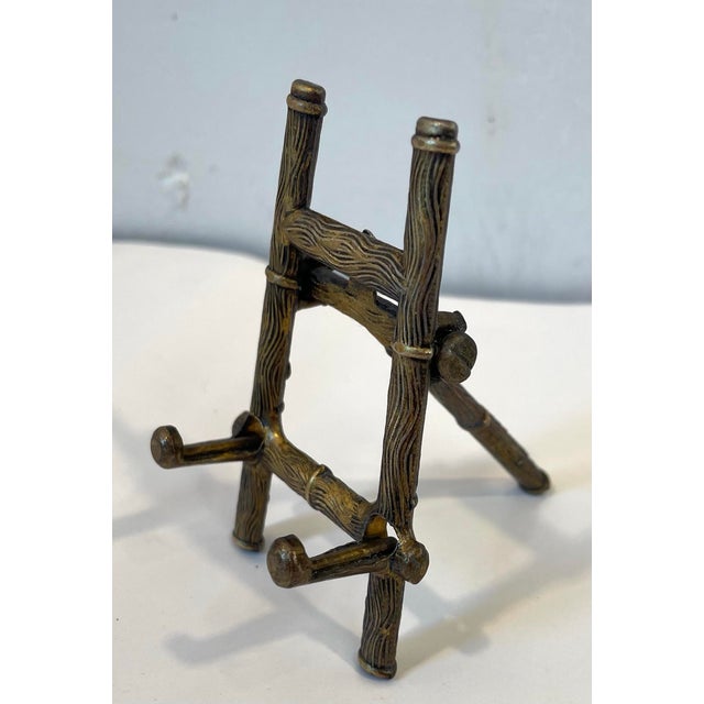 Love this faux bamboo gold metal mini easel from Italy!