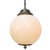 Vintage Pendant Lamp in White Opaline Glass and Brass For Sale - Image 6 of 7