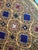 Gold Lattice Cotton Suzani With Blue Diamond Motifs For Sale In New York - Image 6 of 10