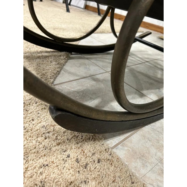 1960s Mid-Century Lee Woodward Tufted Chenille Sculptural Rocking Chair For Sale - Image 10 of 12