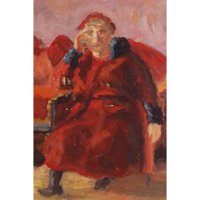 Francesco Settimj, Old Woman, Oil Painting, Mid-20th Century For Sale - Image 5 of 5