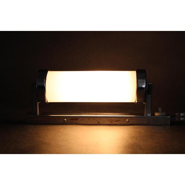Art Deco Bauhaus Chrome and Glass Tubular Wall Light, Czechoslovakia, 1930s For Sale - Image 11 of 12