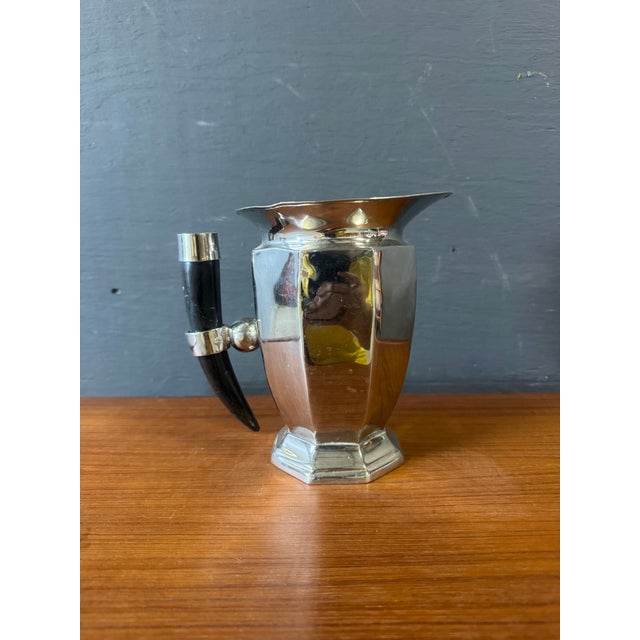 Vintage Chrome Horn Pitchers For Sale - Image 4 of 4