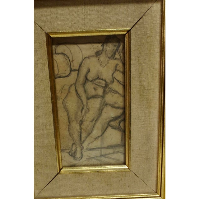 1910s Russian Pencil Drawing by Sacha Moldovan Circa 1915 For Sale - Image 5 of 8
