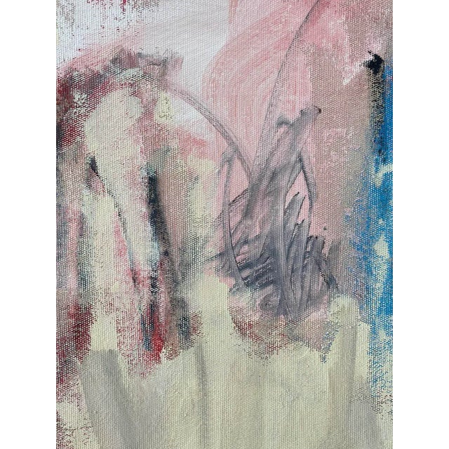 Contemporary Abstract Acrylic on Raw Canvas Painting "Spring in Alsace (Upside Down)" by Laura Basterra Sanz For Sale - Image 11 of 12