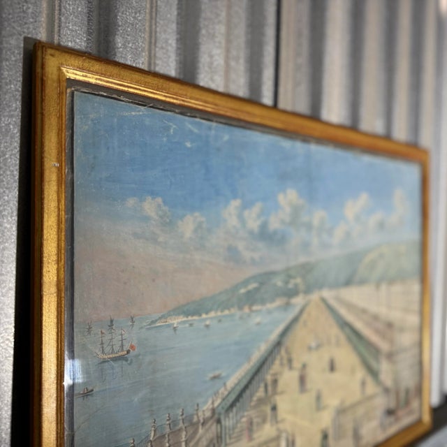 Late 19th Century Framed Gouache on Paper, Naples Italy Veduta in the Style of the Neopolitan School For Sale - Image 12 of 12