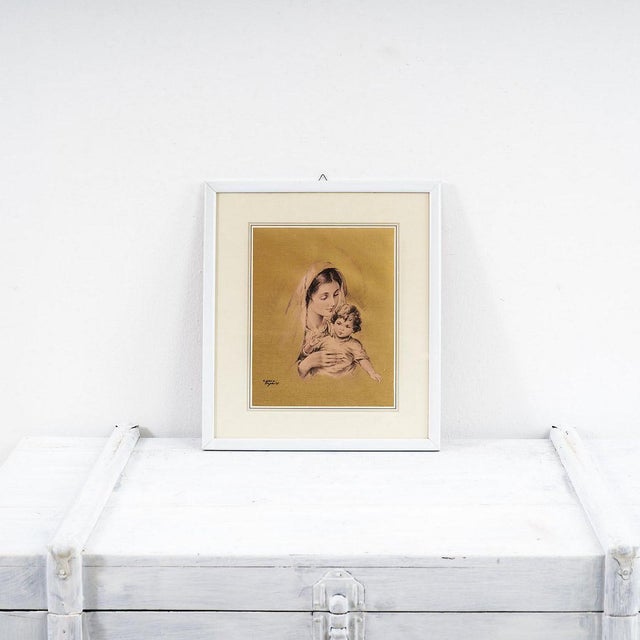 Carlo Parisi, Madonna with Child, Artwork on Paper For Sale - Image 5 of 5
