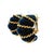 1960 Estate Blue Agate & 14k Gold Ribbed Earrings For Sale - Image 11 of 14