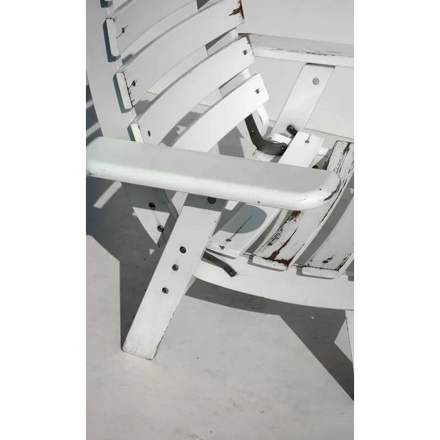1960s Folding Garden Armchair in White Wood, 1960s For Sale - Image 5 of 13
