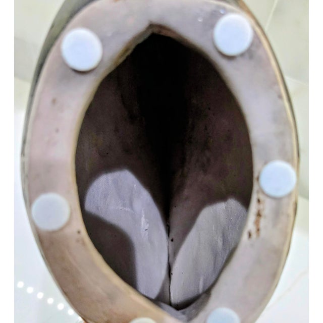 1960s Mid-Century Gialletti Gp Deruta Volcanic Luster Ceramic Fish Sculpture, Italy For Sale - Image 13 of 13