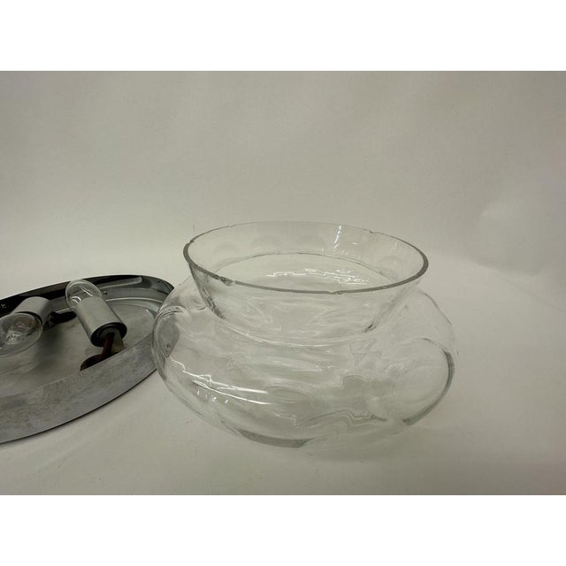 Mid-Century Glass Ceiling / Wall Lamp, 1970s For Sale - Image 12 of 14