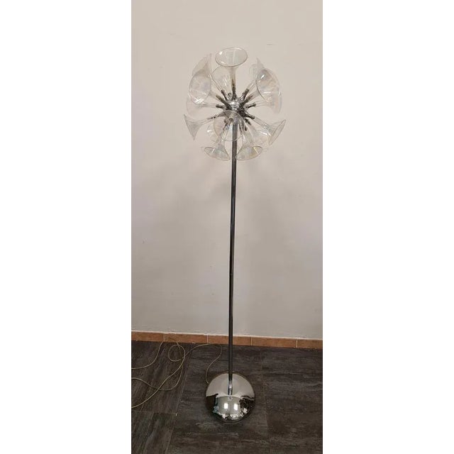 Silver Vintage Sputnik Floor Lamp For Sale - Image 8 of 8