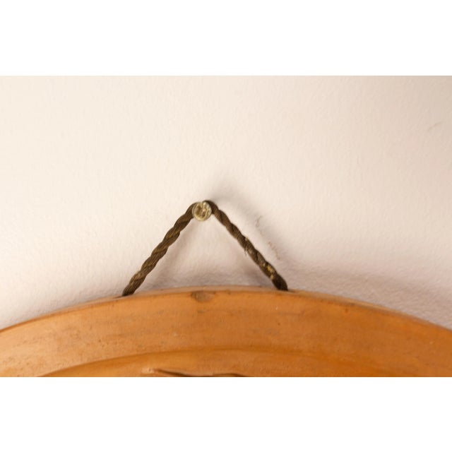 Ceramic Sculpture Medallion Three Putti and Eagle Wall Plaque, 1920s For Sale - Image 7 of 9