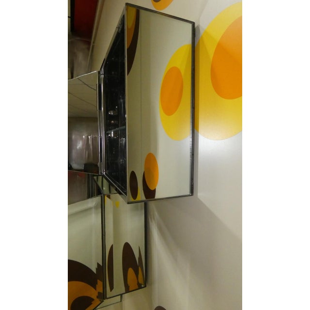 Vintage Italian Mirrored Cabinets, 1970s, Set of 3 For Sale - Image 15 of 18