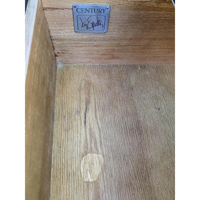 Late 20th Century Jay Spectre Nightstands in Black Lacquer and Brushed Chrome Plinth - Pair For Sale - Image 5 of 6