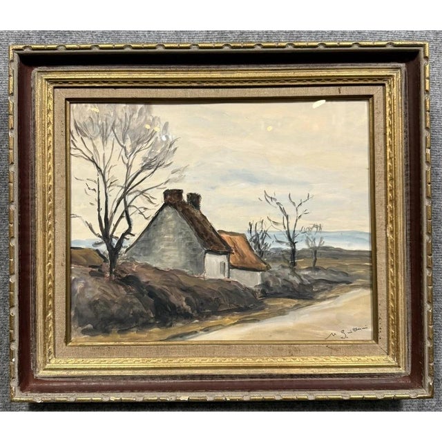 M. Guillermin, Rural Landscape, 1940, Oil on Panel, Framed For Sale - Image 7 of 8