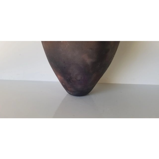 Large- Vintage Raku Art Pottery Vase For Sale In Miami - Image 6 of 11