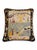 Chestnut Vintage 1950s Americana Folk Art Sampler Print Pillow With Hunting Scene For Sale - Image 8 of 8
