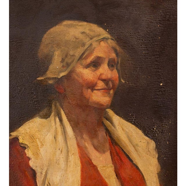 Art Deco Arthur Sarnoff Female Portrait Oil on Canvas, 1934 For Sale - Image 3 of 9