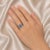 Contemporary Late 20th Century 14K White Gold Solitaire Tanzanite Diamond Ring, Size 6.5 For Sale - Image 3 of 3
