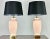 Vintage 1980’s Deco Moderne Ceramic and Brass Ginger Jar Urn Lamps in Light Coral by Sunset Lamp Corp For Sale - Image 12 of 13