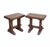 Brown Vintage Wooden Stools, 1970s, Set of 2 For Sale - Image 8 of 8