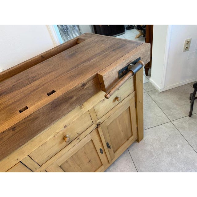 Apothecary Drawer Workbench in Pine For Sale - Image 12 of 18