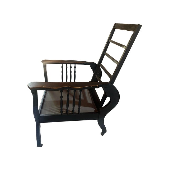 Wood Large Antique Morris Chair For Sale - Image 7 of 9
