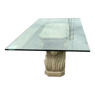 Only Sculpture Stone Dining Table Base For Sale