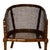 1970s Pair Vintage Faux Bamboo Cane Barrel Chairs Hollywood Regency For Sale - Image 5 of 18