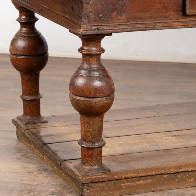 18th Century Baroque Refectory Library Table, Denmark For Sale - Image 9 of 12