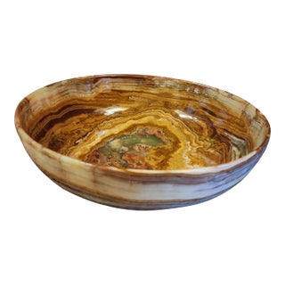 Banded Onyx Stone Bowl For Sale