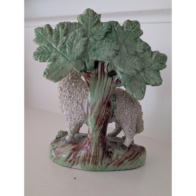 Ceramic A 19th Century Antique English Staffordshire Sheep Set For Sale - Image 7 of 9