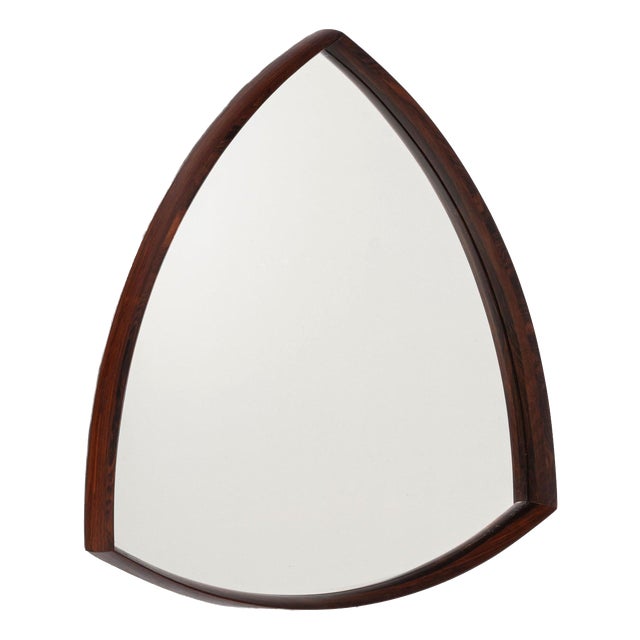 Vintage Danish Wall Mirror in Rosewood by Thomas Poss Eferfolger, 1960 For Sale