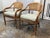 Late 20th Century McGuire Barrel Back Arm Chairs + Table , Set For Sale - Image 10 of 12