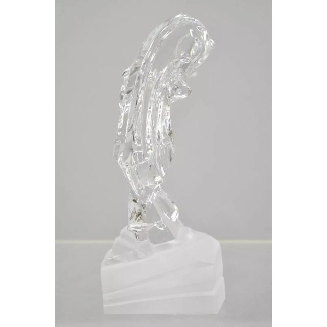 White Late 20th Century Cristal De Sevres France Crystal Glass Golfer Golf Statue Sculpture For Sale - Image 8 of 10