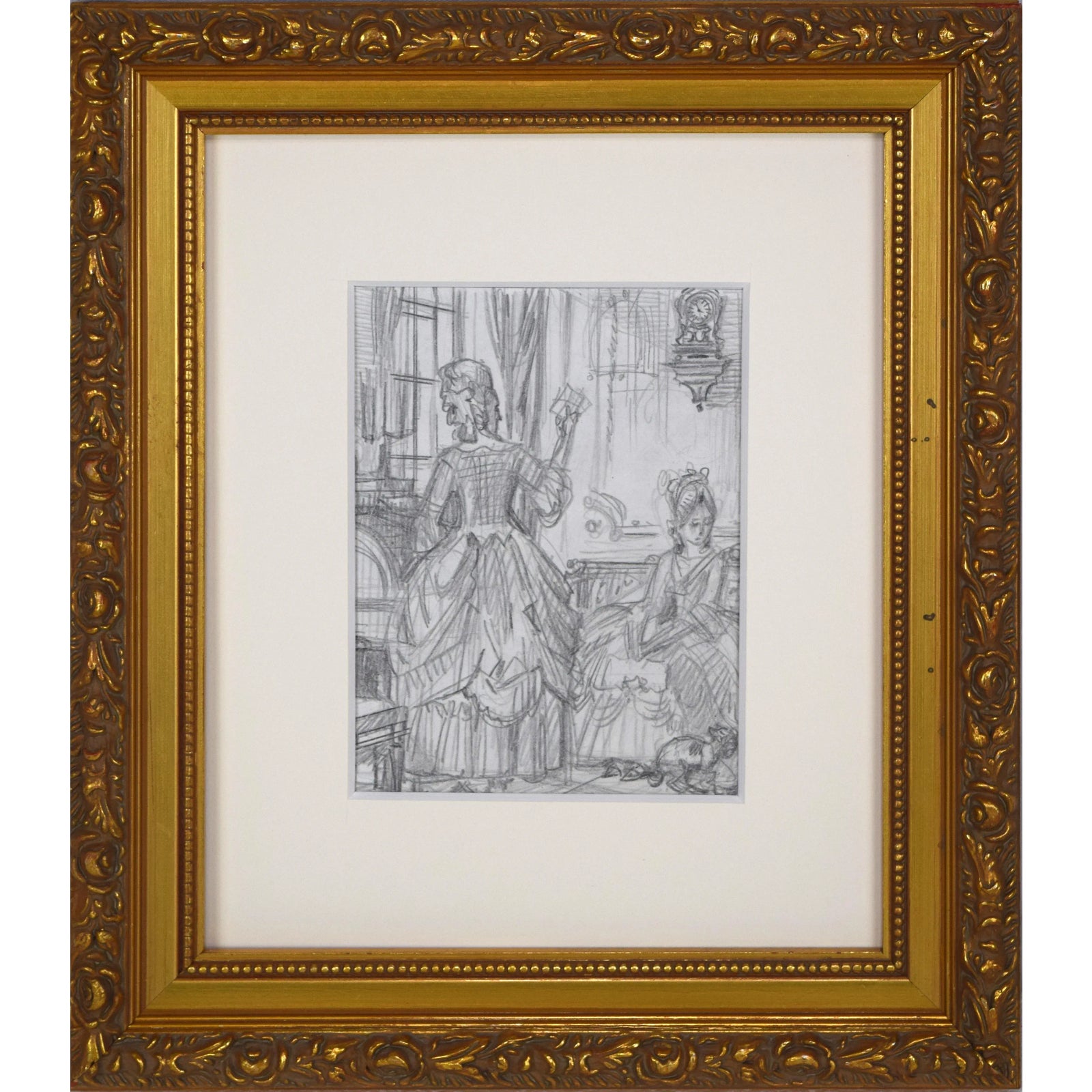 Vintage Graphite Drawing for "Dangerous Liaisons" by Illustrator Anatoly Itkin Chairish