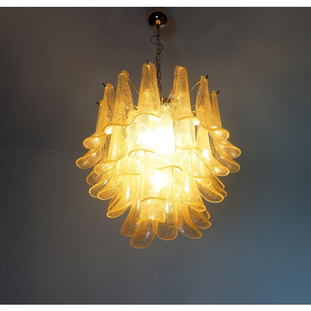 Glass Vintage Italian Murano Chandelier from Mazzega, 1990s For Sale - Image 7 of 17
