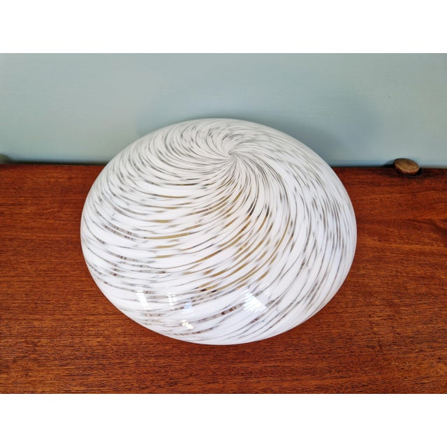 Metal Ceiling Light in Brass and White Murano Glass, Hillebrand Lightning, 1970s from Hillebrand Lighting For Sale - Image 7 of 18