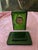 Antique Emerald Art Glass Crystal Art Nouveau Clock For Sale - Image 16 of 16