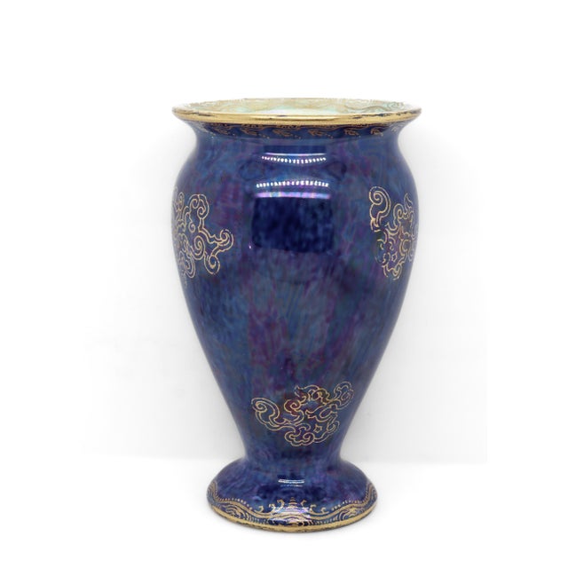 Early 20th Century Antique Wedgwood Makeig-Jones Fairyland Lustre Celestial Dragon Cabinet Vase For Sale - Image 5 of 10