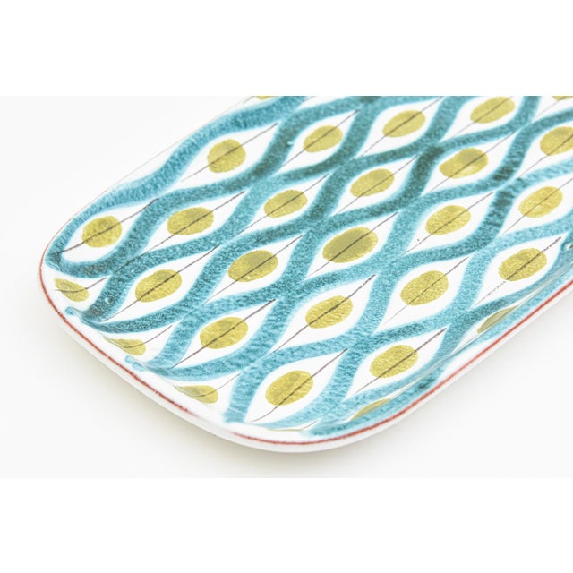 Chartreuse Vintage Stig Lindberg Gustavsberg Swedish Ceramic Tray or Dish Hallmarked Desk Accessory For Sale - Image 8 of 11