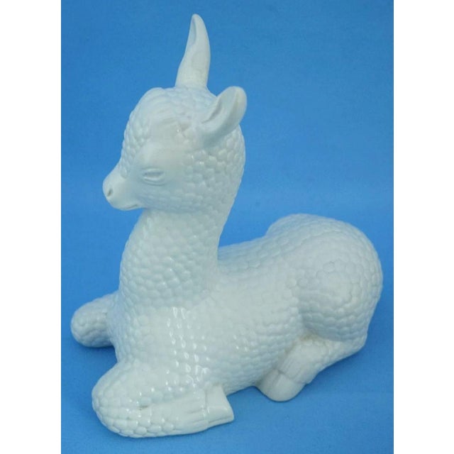 Art Deco Ceramic Baby Deer Sculpture by Giovanni Gariboldi for Richard Ginori Factory, Italy, 1900s For Sale - Image 11 of 18