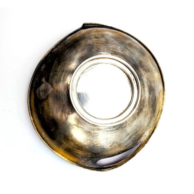 Georg Jensen 1950s Danish Enamel and Silverplate Trinket Bowl For Sale - Image 4 of 10