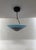 Late 20th Century Mid-Century Modern Murano Blue Glass Pendant Lamp. Mounting: Gray / Black For Sale - Image 5 of 13
